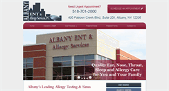 Desktop Screenshot of albanyentandallergy.com