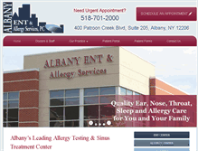 Tablet Screenshot of albanyentandallergy.com